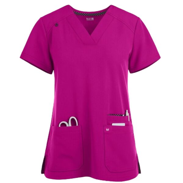 koi Next Gen Hustle and Heart Women's 3-Pocket Stretch Scrub Top Thumbnail